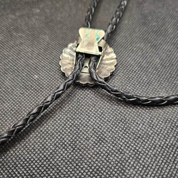 Vintage Zuni Multi Stone Inlay Sunface Bolo Tie - Picture 5 of 5